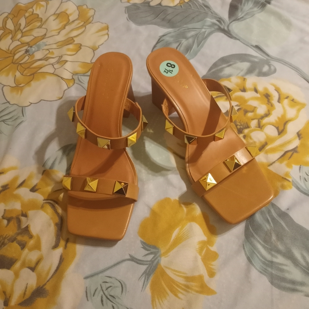 Bamboo Brown Sandal Heels